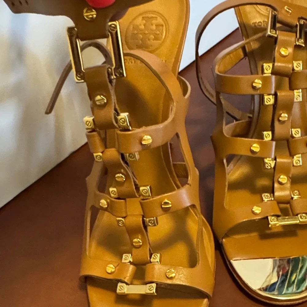 Tory Burch Light Brown Strappy Heels